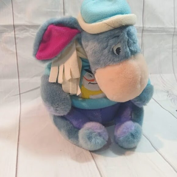 Disney 12" Eeyore Plush with Christmas Snowman Sweater - Picture 2 of 9